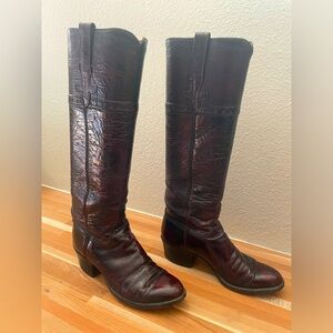 Luchese Western Boots in Black Cherry